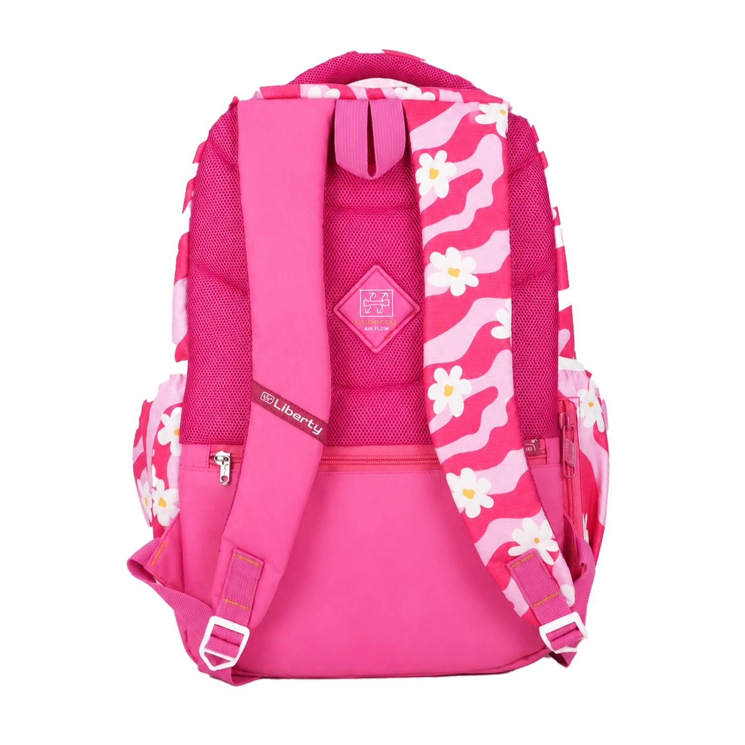 Liberty Wavy Daisy 27L Pink School Backpack With Raincover