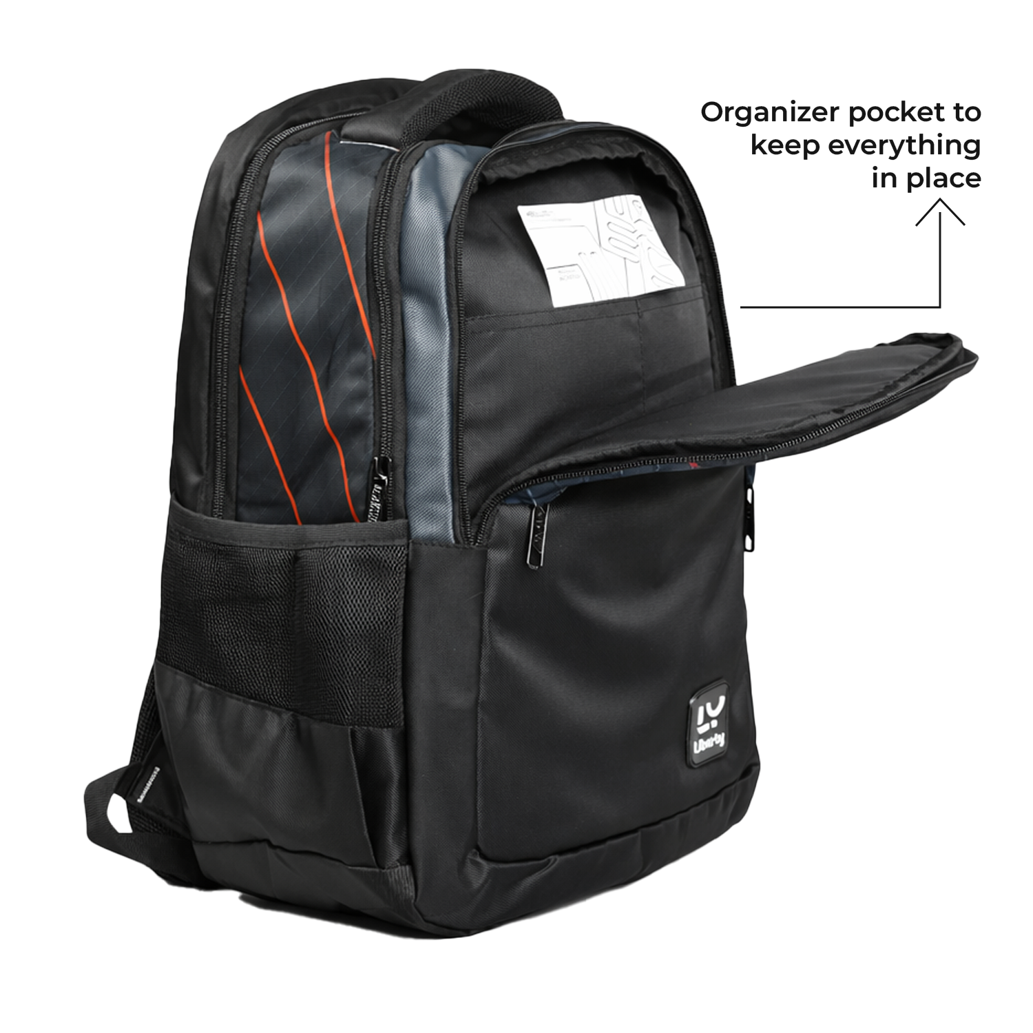 Liberty CyberCore Black 26L Waterproof School Backpack With Raincover