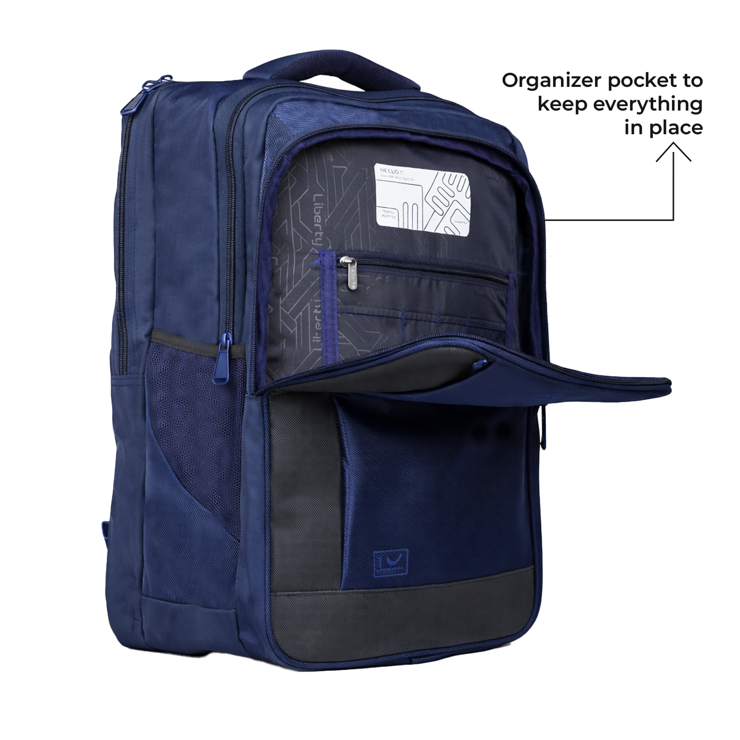 Liberty WorkGo Navy Blue 26L Laptop Backpack With Raincover