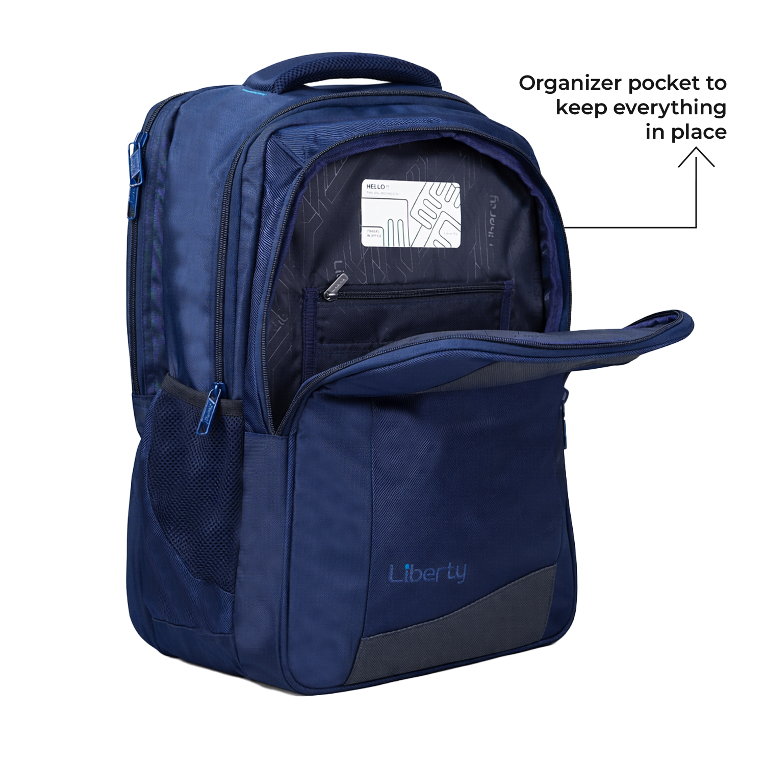 Liberty Vertex Navy Blue 25L Laptop Backpack With Raincover