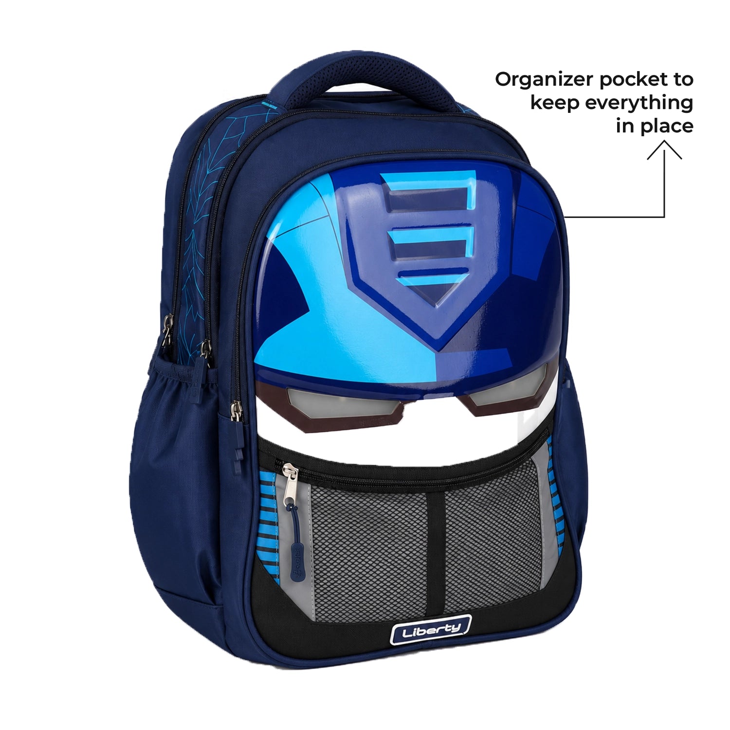 Liberty Botpack LED Eyes 24L Blue School Backpack With Raincover