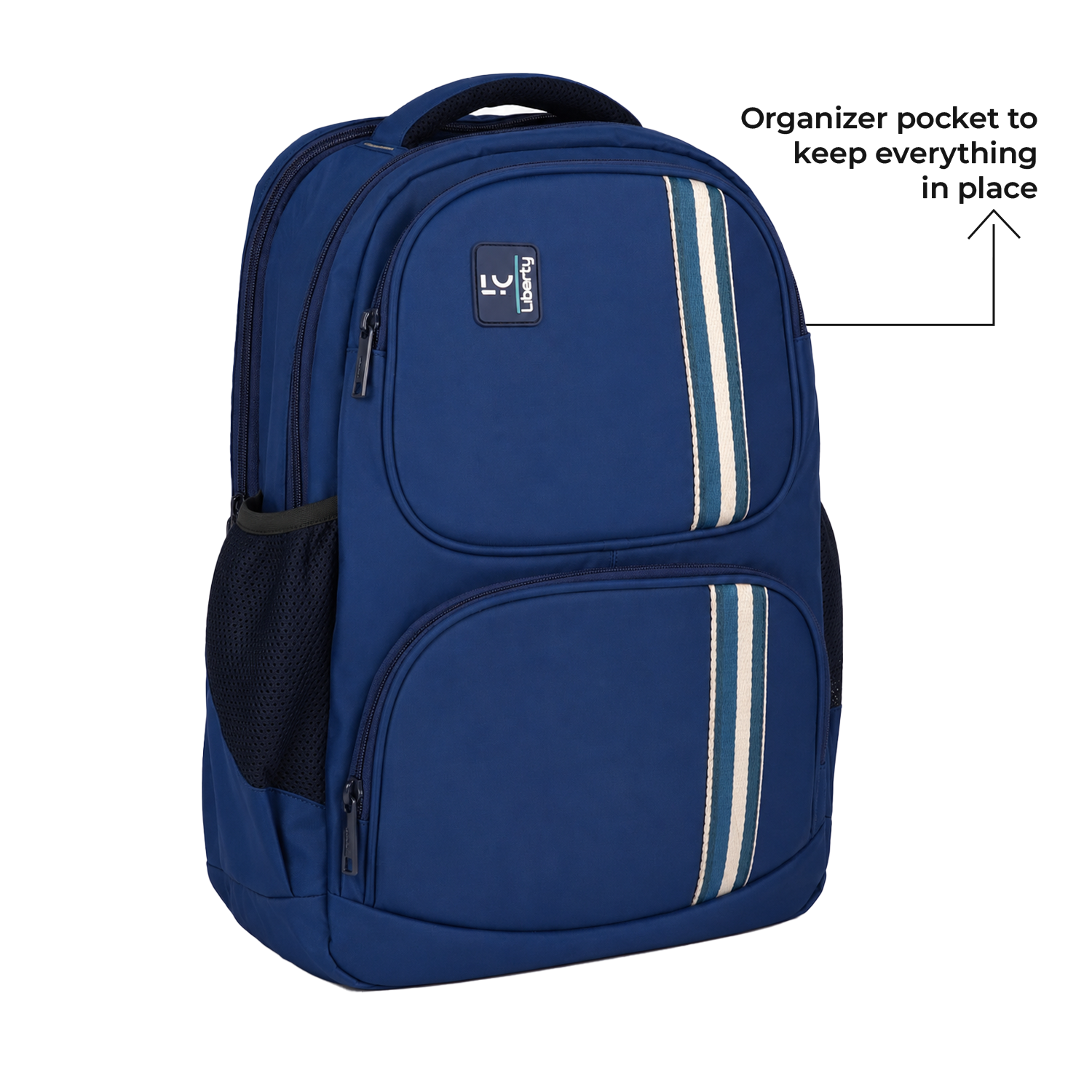 Liberty Linear Pro Blue 28L School Backpack With Raincover